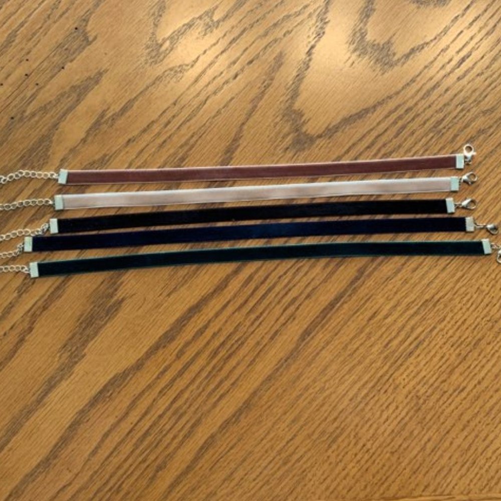 Bundle of 5 Velvet Chokers
